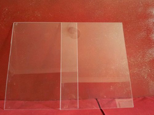 2 ACRYLIC PLEXIGLASS SHEETS CLEAR. .080&#034; X 9&#034; X 11 7/8&#034;