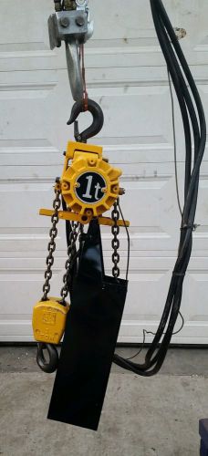 INGERSOLL RAND 1 TON PNEUMATIC CHAIN HOIST 15 ft lift