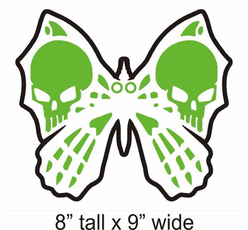 skull in butterfly funny car vinyl sticker decals truck window bumper decor 1702