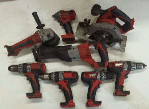 USED LOT OF 8 MILWAUKEE M-18 TOOLS