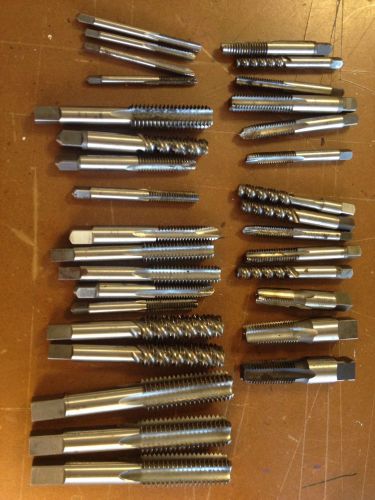 LOT OF 38 REIFF &amp; NESTOR R &amp; N PIPE THREAD TAPS 6/32&#034; - 5/8&#034; MACHINIST GRAB BAG