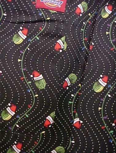 Dickies Uniforms CW050103A CHR Christmas Print Baggy Chef Pant Small Santa New