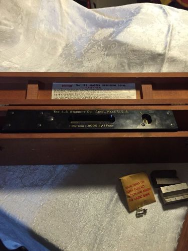 Starrett Master Precision Level No. 199 in Finished Wood Case