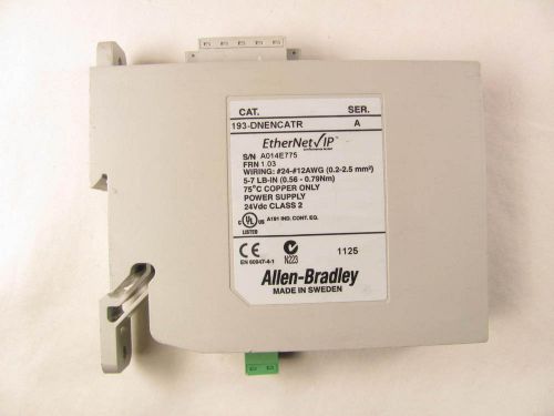 Allen Bradley, EtherNet/IP to DeviceNet Link, 193-DNENCATR, SER A, Nice Shape