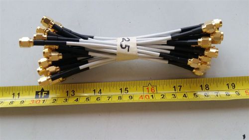 25pcs GOLD SMA (m/m) RF COAXIAL CABLE ASSEMBLIES 6&#034;