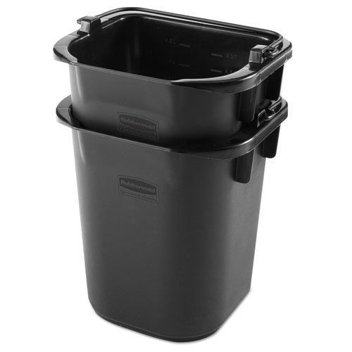 Rubbermaid Commercial Executive Heavy Duty Pail, Black, Plastic, 5 Quarts