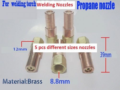 Torch nozzles welding brazing 5 pcs different sizes.propane acetylene nozzles for sale