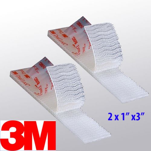 3M 1&#034; x 3&#034; 2X Dual Lock SJ3560 Type 250 VHB Clear Reclosable Fastener In/Outdoor