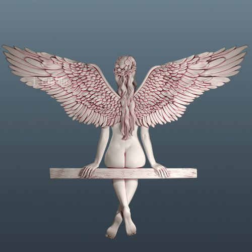 3d STL model for CNC Router Angel ArtCam