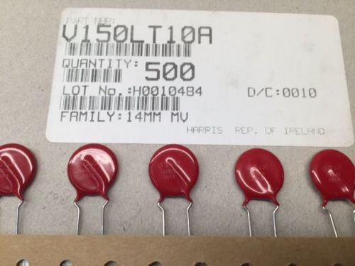 (50 pcs) V150LT10A – Harris, 150vac 800pF, Varistor (MOV)