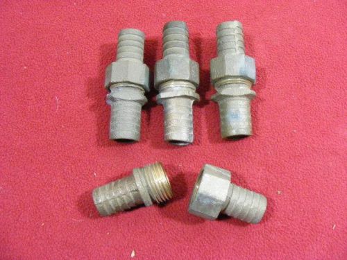 4 - Brass Hose 3/4&#034; Barb Coupler Slip Adapter Threaded Union