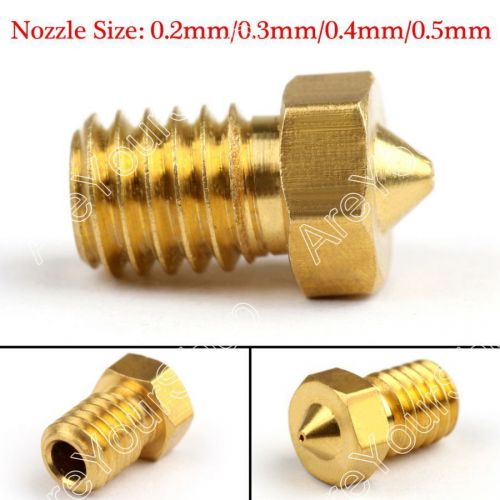 10Pcs 0.2mm J-head Nozzle Accessories M6 Threaded For 3D Printer Extruder 3mm