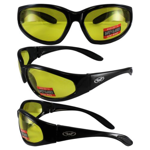 HERCULES 24 TRANSITION Photochromic MOTORCYCLE GLASSES YELLOW TO SMOKE