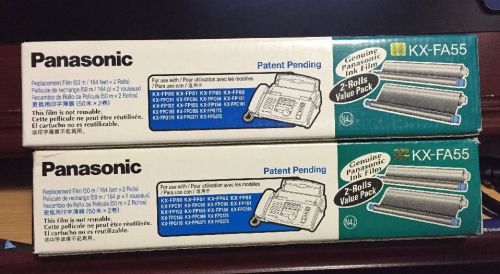 Genuine Panasonic Ink Film KX-FA55 2 Rolls Value Pack - New Lot of 2