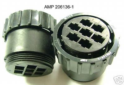 (2 PC) AMP/TYCO CONNECTOR 206136-1,  7/C, NEW