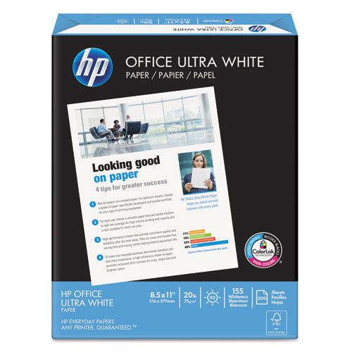 Office Paper, 92 Brightness, 20lb, 8-1/2 x 11, White, 5000 Sheets/Carton