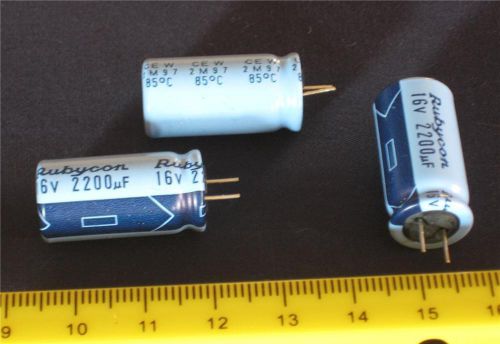 Rubycon 2200uf 2200 uf 16v RADIAL Capacitor ( Qty 25 )