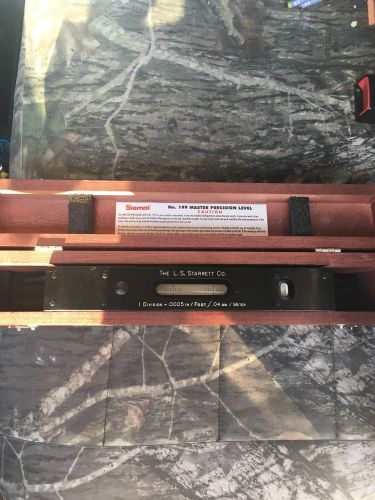 Starrett 199 master level 15&#034; in wood box for sale