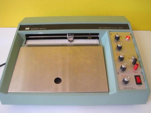 SARGENT-WELCH SCIENTIFIC CHART RECORDER XKR ADJUSTABLE mV SPAN S-72200-20