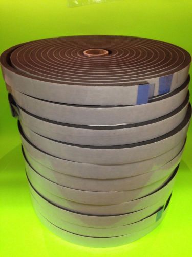 12 roll lot SPONGE NEOPRENE STRIPPING w/ADHESIVE 3/8&#034; X 1&#034; X 25&#039; stick back seal