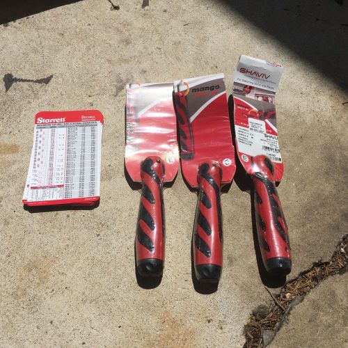 3 Brand new SHAVIV DEBURRING TOOL &amp; 15 Starrett Pocket Charts