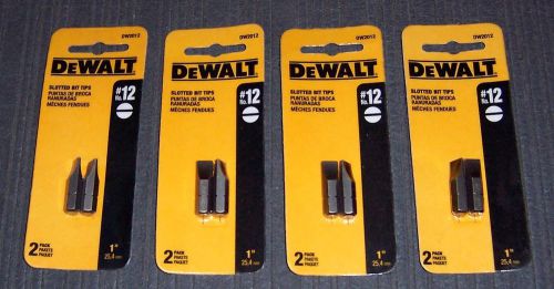 4 ea. 2 pack (8 bits total) DeWalt DW2012 # 12 Slotted Insert Bits