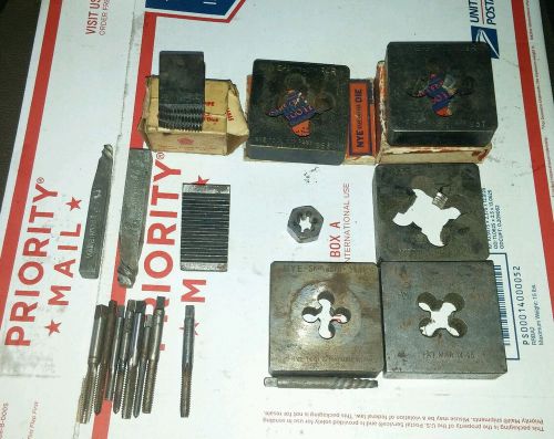 Nye Tool &amp; Machine Works Square die LOT OF 5 plus taps opening die head dies etc