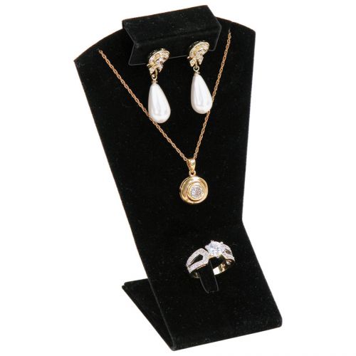 BLACK COMBINATION DISPLAY EARRING PENDANT RING MINI DISPLAY SET JEWELRY DISPLAYS