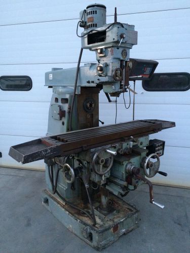 Whacheon H1300 Horizontal Vertical Milling Machine 40 Taper DRO Pwr Feed 11&#034;x51&#034;