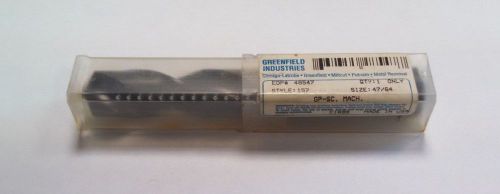 CHICAGO LATROBE 47/64 SCREW MACHINE HIGH SPEED STEEL DRILL STRAIGHT SHANK NEW