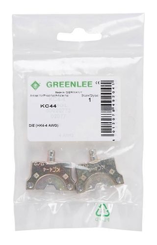 GREENLEE KC4-4 DIE SET,#4 CU AWG