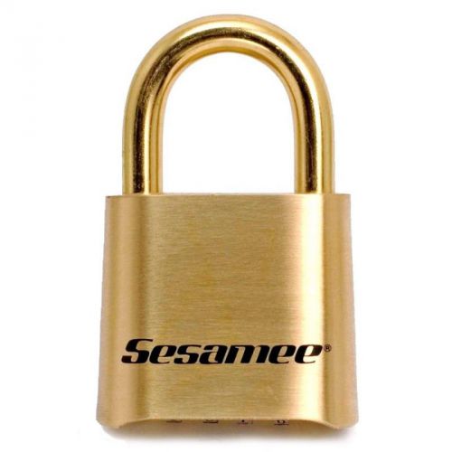 SESAMEE K436 Combination Padlock, Bottom, 4 Dial, Brass