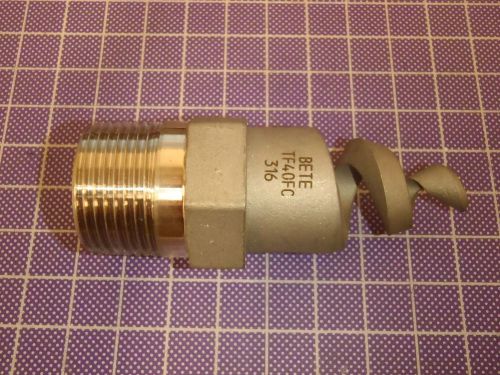 BETE TF40FC 316 Full Cone Spiral Fog Nozzle 1&#034; NPT !14C!