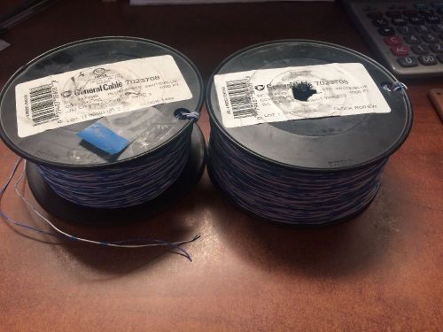 2 general cable 7023708 cross connect wire 1000ft 24awg blue/white 1 used 1 new for sale