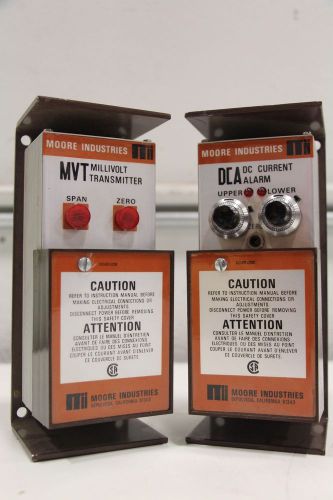 Lot of (2) Moore Industries DCA DC Current Alarm Millivolt Transmitter MVT