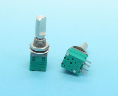 2 x 9mm ALPS B1K 1K Linear Taper Potentiometer w. Press Switch 20mm D Shaft