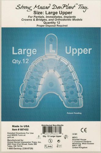 Strong massad denplant low temp impression trays  large upper  12/pkg for sale