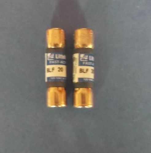 BLF20 - QTY 2 - LITTELFUSE MIDGET FUSES 125V   NEW