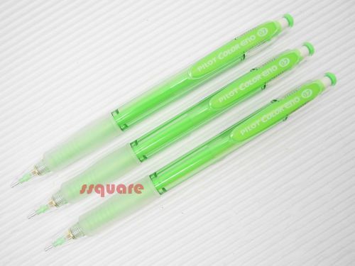 3 pencil x pilot hcr-12r color eno 0.7mm mechanical pencil, green for sale