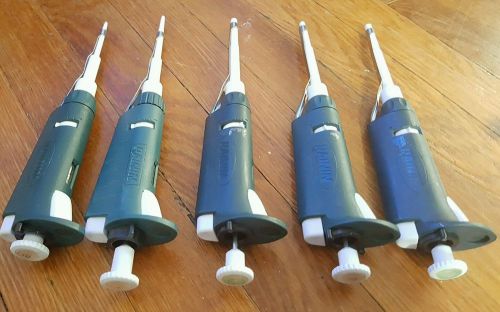 LOT 5 R2, R10, R100, R200, R1000 RAININ Pipet-Plus Pipettor Pipettes