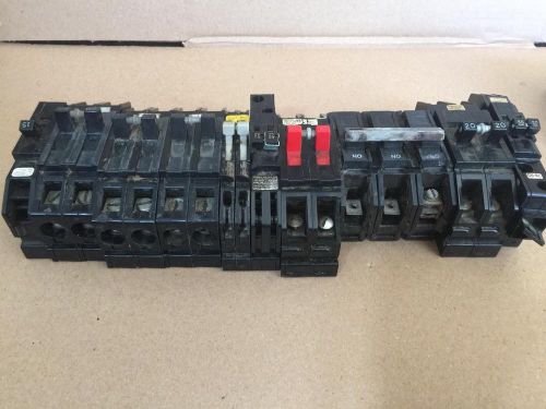 20 circuit breaker lot zinsco type q 100 amp challenger sylvania ge magnetrip + for sale