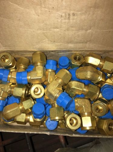 10 Pcs - Hylok Male NPT 90, 3/8&#034; T X 1/4&#034; M, Brass, Fig: ACLMA6-4N (B-600-2-4)