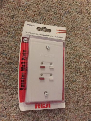 RCA Speaker Wall Plate AH300WHN White New Speaker Jack