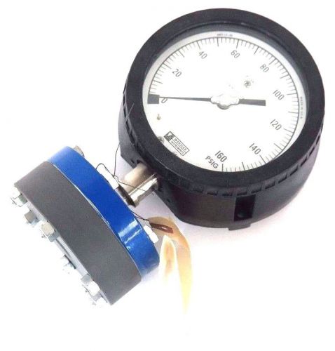 New weksler royal aa4 pressure gauge 0-160psig gr2-17-35 w/ diaphragm seal for sale