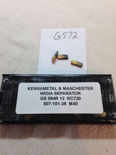 10 new kennametal manchester gs094r12 / 507-151-36 separator carbide insert g572 for sale