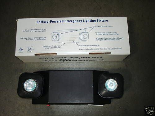 BATTERY-POWERD EMERGENCY ELH2 LIGHTING BLACK