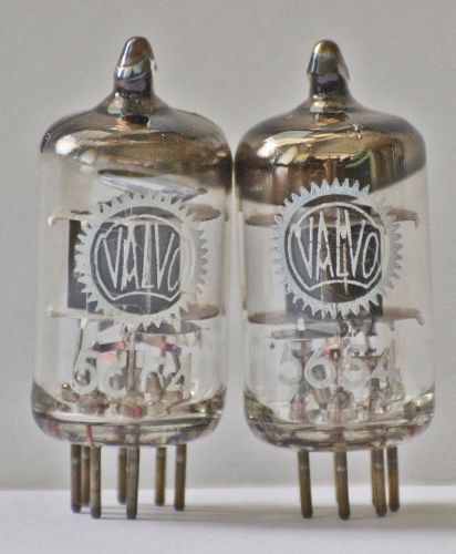 MULLARD /VALVO branded/ 5654 6AK5 EF95  6J1 matched pair tubes NOS VF14 baby