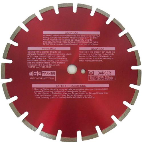 14&#034; X .750 DIAMOND BLADE 4 LOOP CUTTING &amp; AIRPORT SPECS