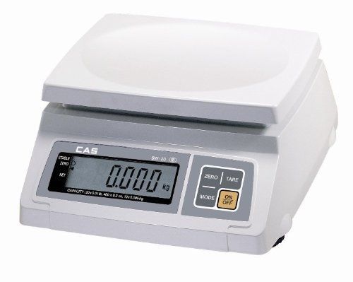 Cas sw-10 food service scale, 10 x 0.005 lbs, kg/g/oz/lb switchable, single for sale