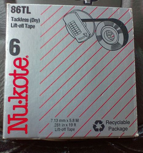 Nu-Kote 86TL Universal Tackless (Dry) Lift-Off Tape 6 pack